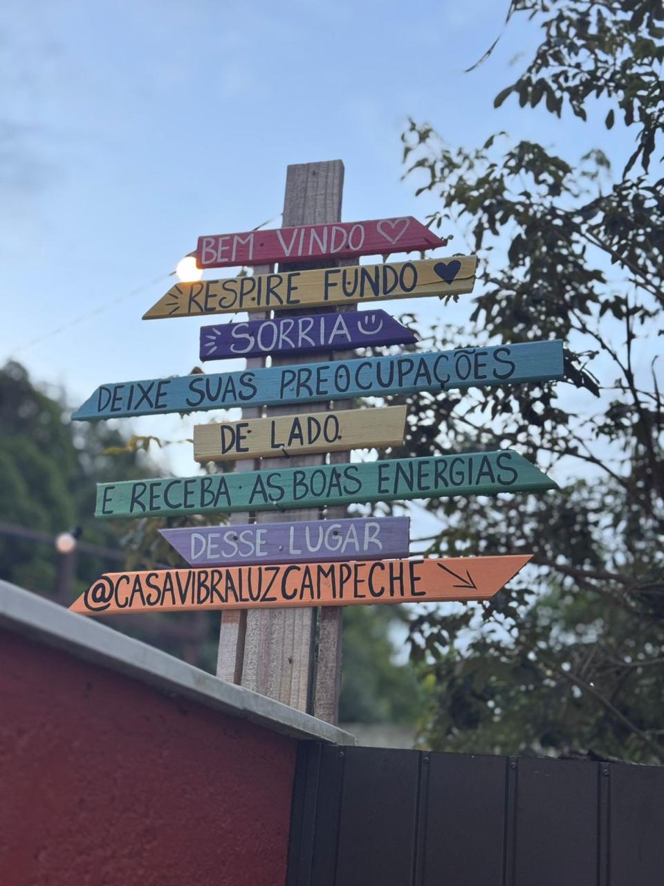 Placa de boas-vindas